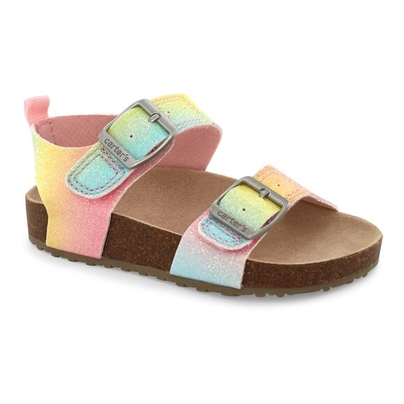 Carter's Other - Carter's Duncan Sandals Girls 1 Youth Kids Rainbow Glitter Buckle Tie Dye Summer